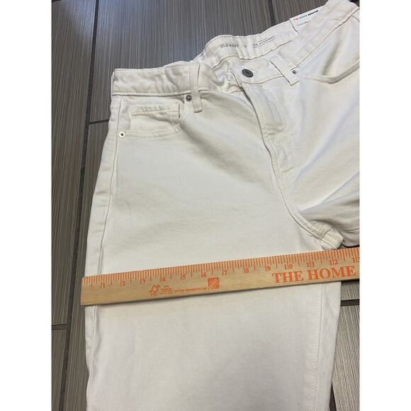streetwear Old navy high rise O.G. Straight jeans sz 12 white denim stretch nwt - Picture 7 of 12